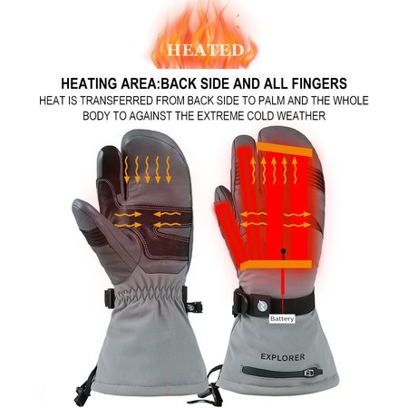 Mount Tec Mount Tec Performance Heated 3 Finger Gloves Explorer 5 MT61574